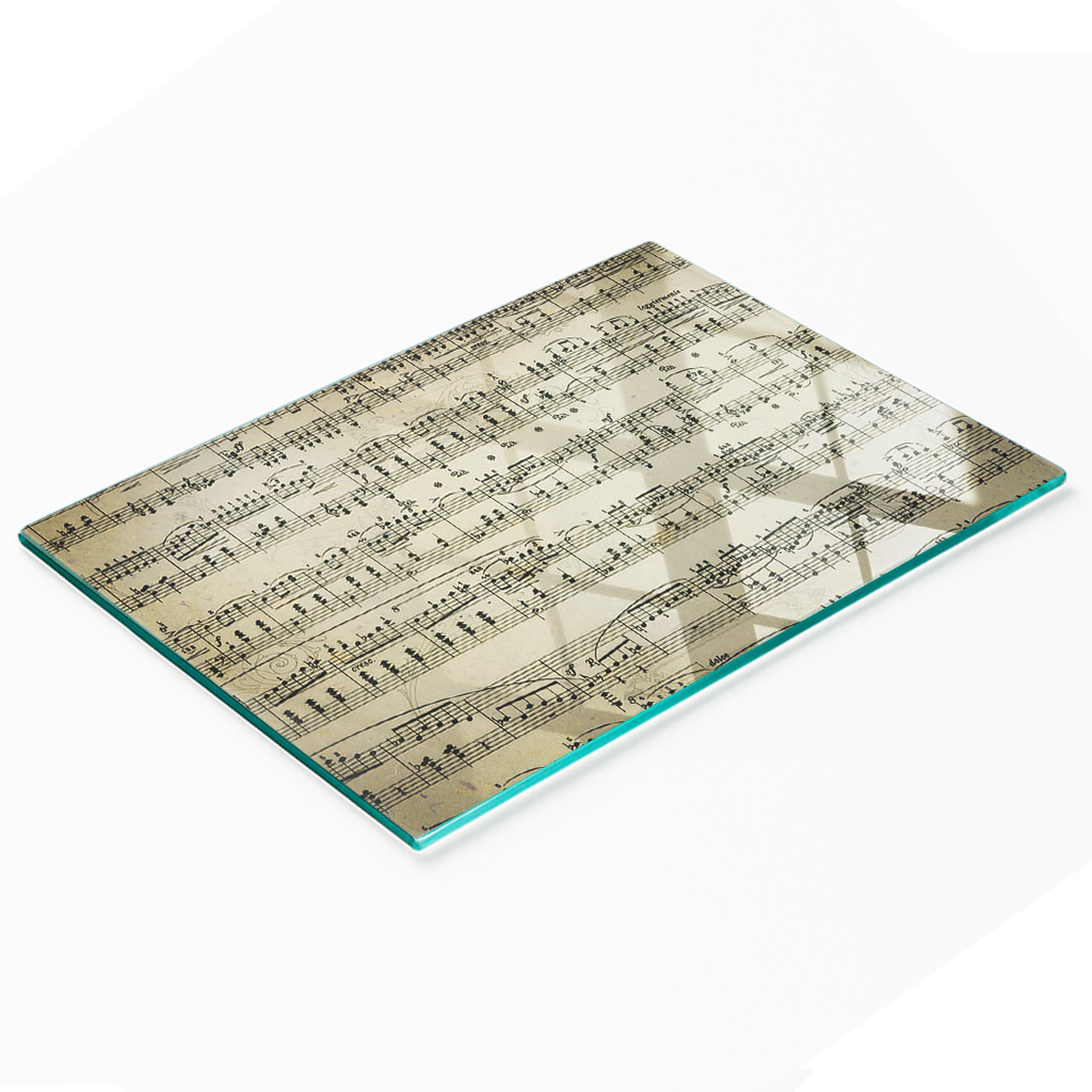 Robuste Und Stilvolle Küchenarbeitsplatte Aus Gehärtetem Glas Mit Muster, 80 X 52 Cm