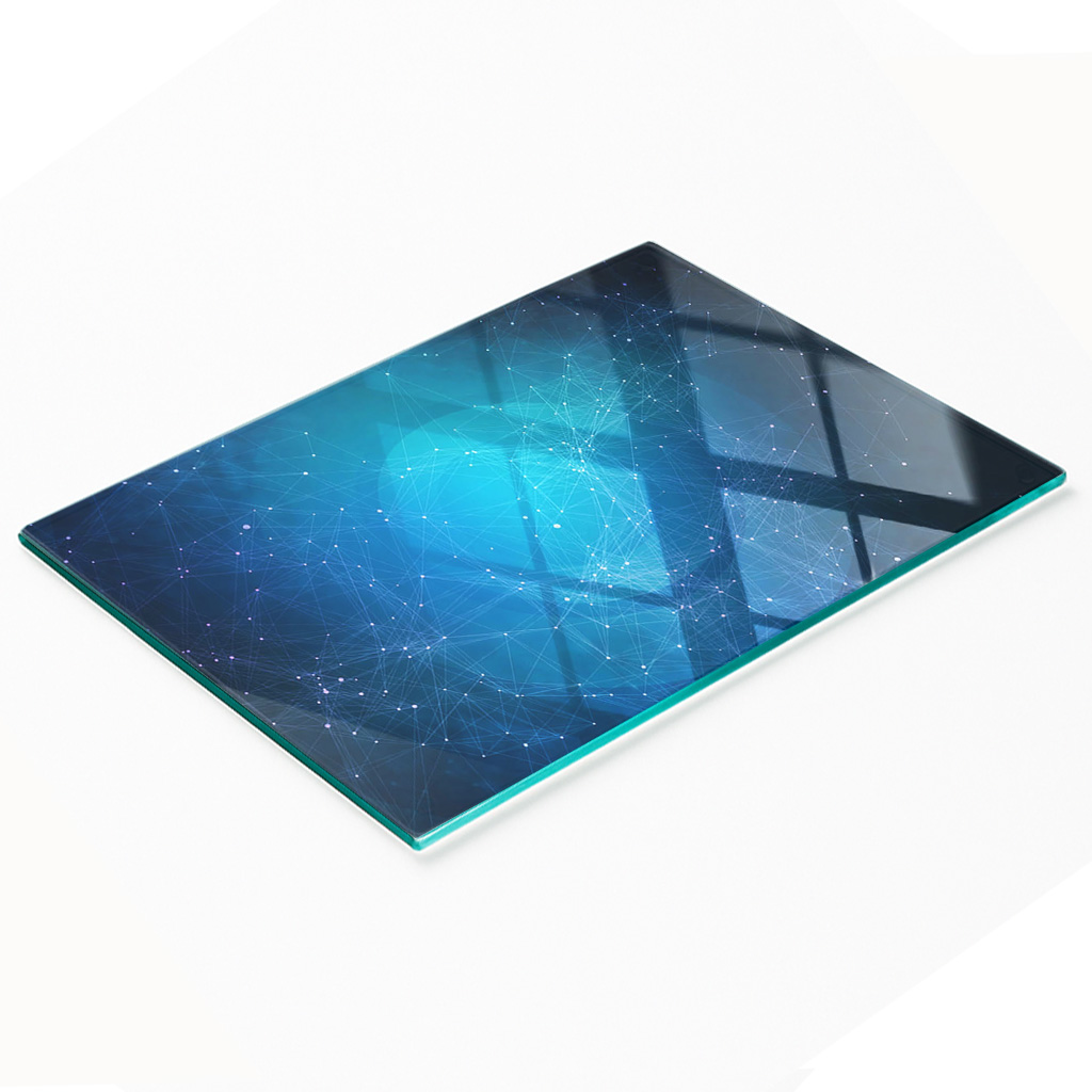 Fikcja Multifunktionale Küchen-dekorationsplatte Aus Gehärtetem Glas, 80 X 52 Cm