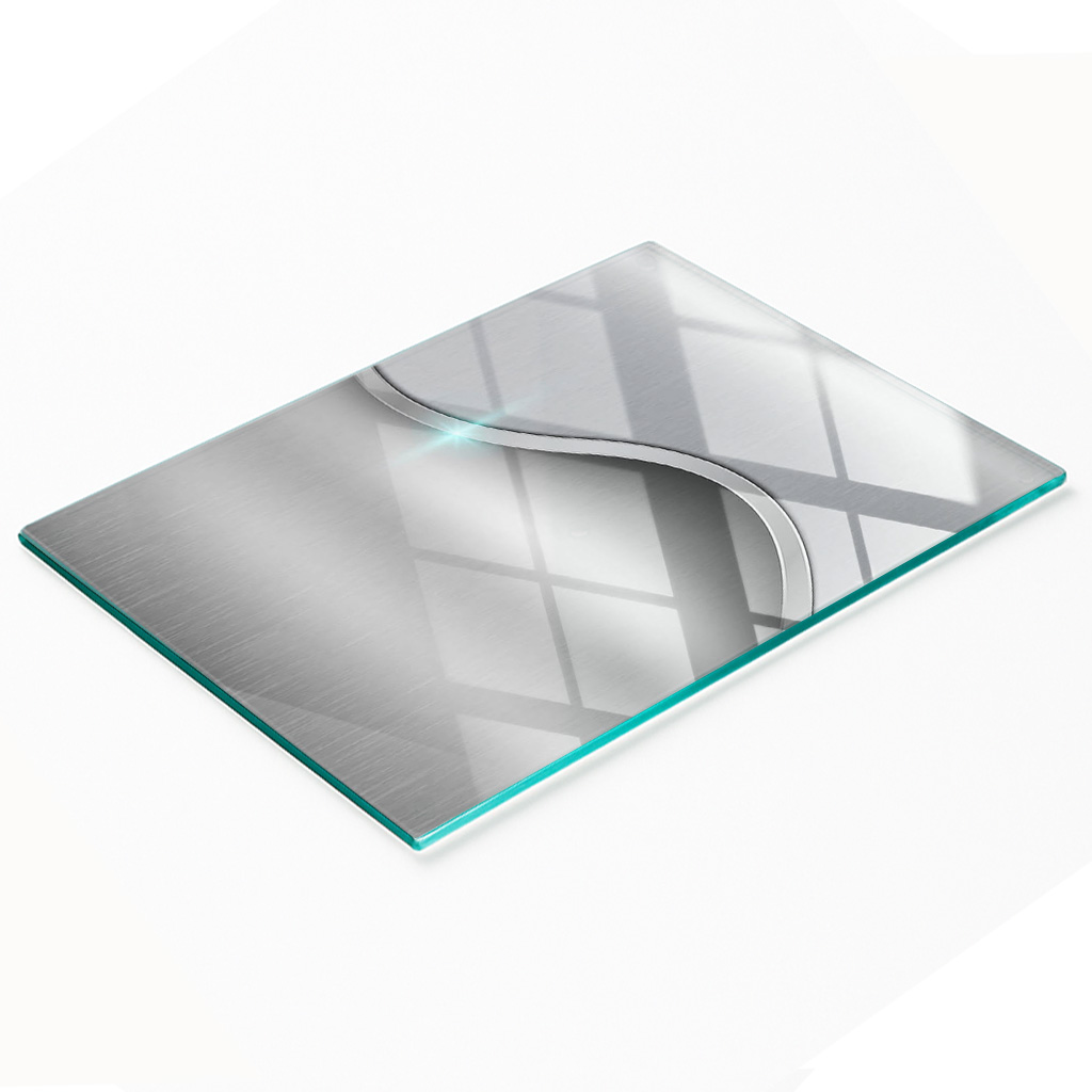 Multifunktionale Dekorative Glasplatte Mit Aufgedruckter Struktur, 80 X 52 Cm
