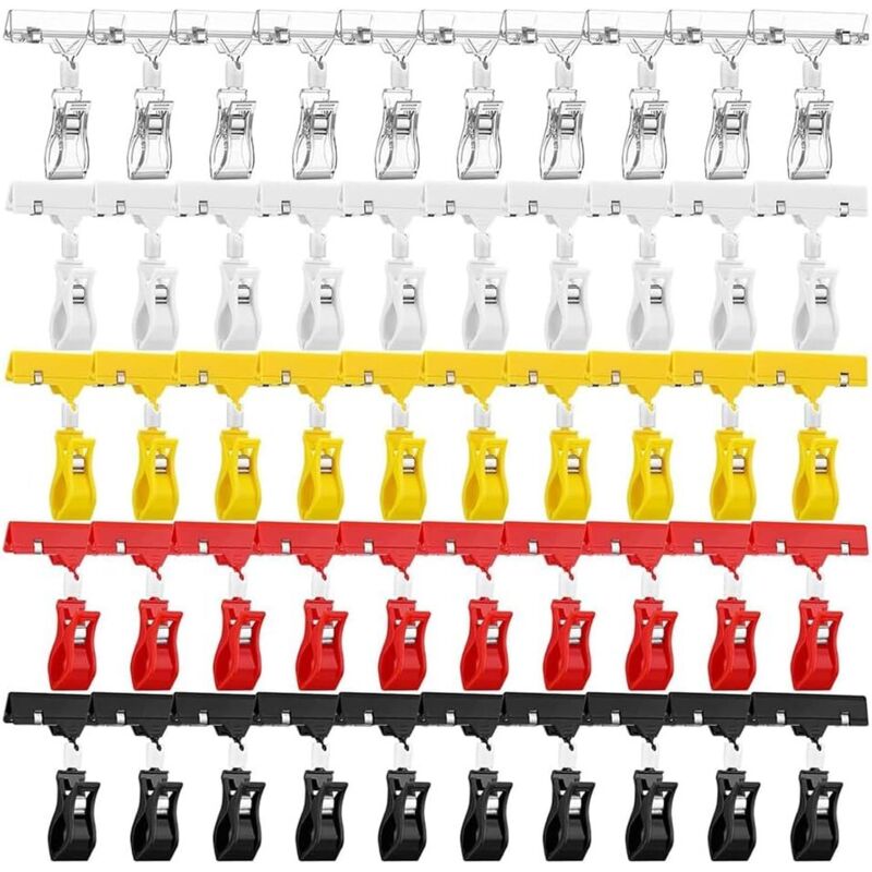 Kunststoff-display-panel-clips – 50er-packung, Mehrfarbig, Drehbarer Preisschildhalter – Ulisem