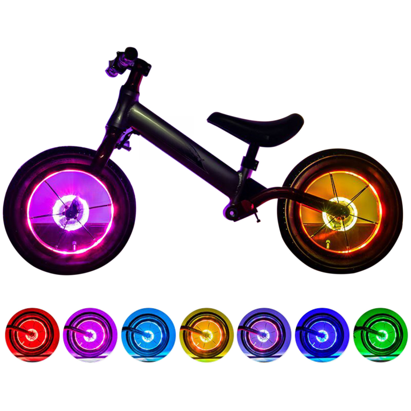 Led-fahrradradbeleuchtung, Automatische Ein-/ausschaltfunktion, Usb-aufladbar, Ip55 Wasserdicht (mehrfarbig)