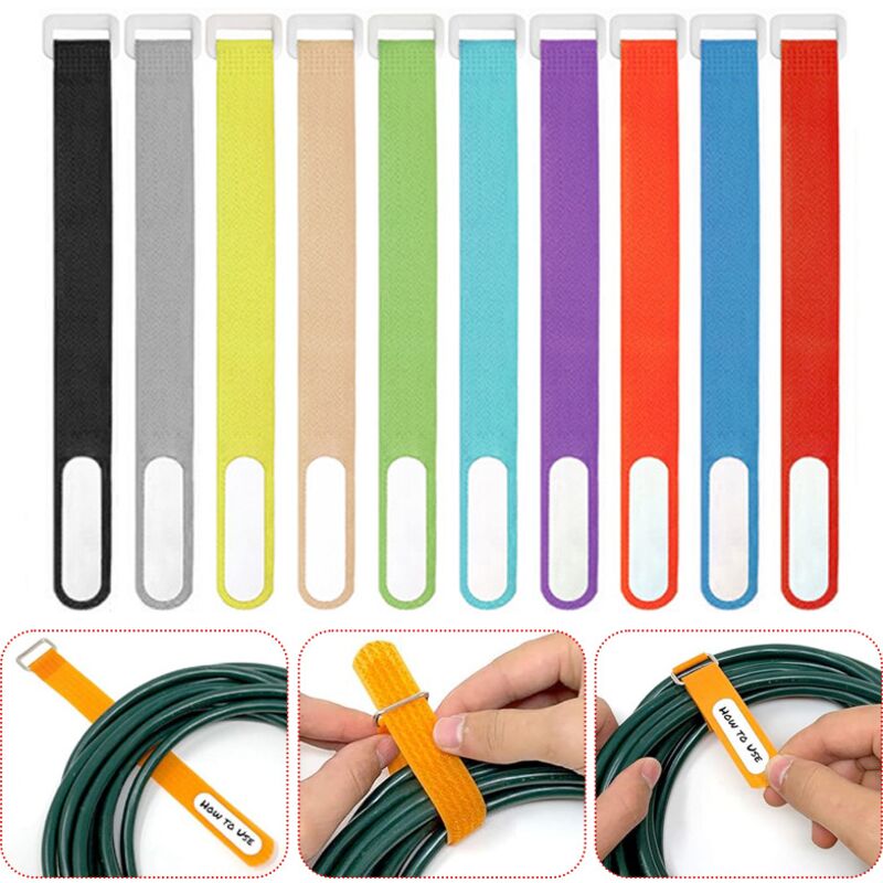 Wiederverwendbare, Beschriftete Kabelbinder, Edelstahlring – 40er-packung, 20 Cm, 10 Verschiedene Farben – Ulisem