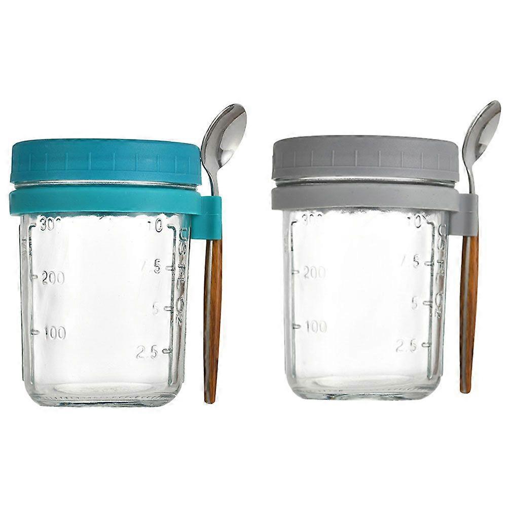 Tragbarer Joghurtbecher/glas/haferflockenbecher/frühstücksbecher Für Draußen Mit Löffel, 350 Ml [hk]