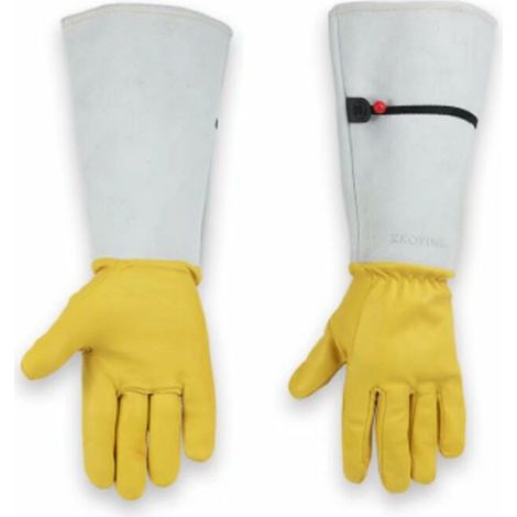 Lange Gartenhandschuhe Für Damen Und Herren. Gartenhandschuhe Aus Leder. Dornenresistente Gartenhandschuhe. Gartenhandschuhe Mit Unterarmschutz Zum Jäten Und Ernten. Größe L