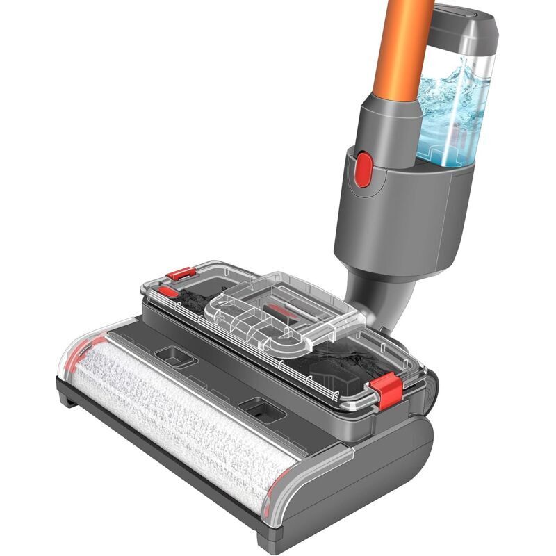 Diese Nass- Und Trockenreinigungsbürste Ist Mit Den Motorisierten Wischköpfen Dyson V15, V11, V10, V8 Und V7 Kompatibel Und Verfügt Über Separate Frisch- Und Schmutzwassertanks Zum Reinigen Und Trockn