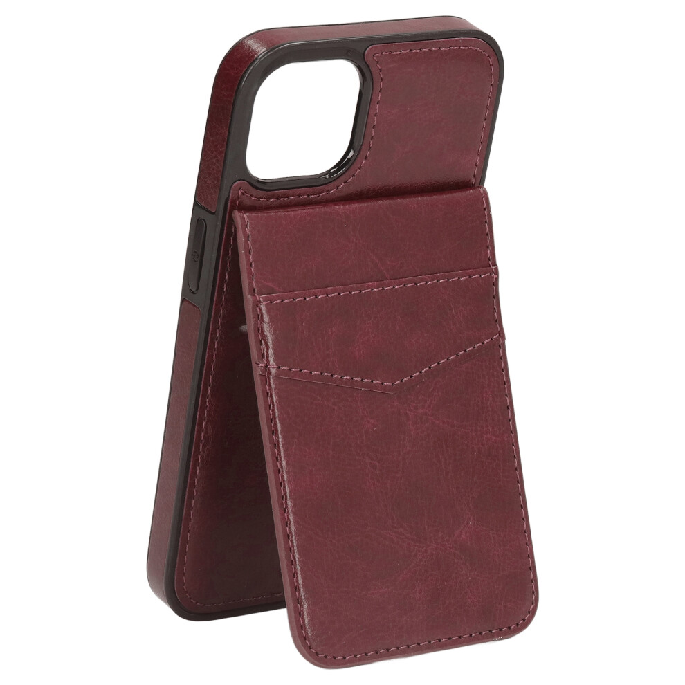 Diese Robuste Handyhülle Im Brieftaschenstil Für Das Iphone 13 Ist Aus Hochwertigem Leder Gefertigt Und Verfügt Über Einen Magnetverschluss Sowie Einen Ständer Mit Kartenfächern. Sie Bietet Einen Rund
