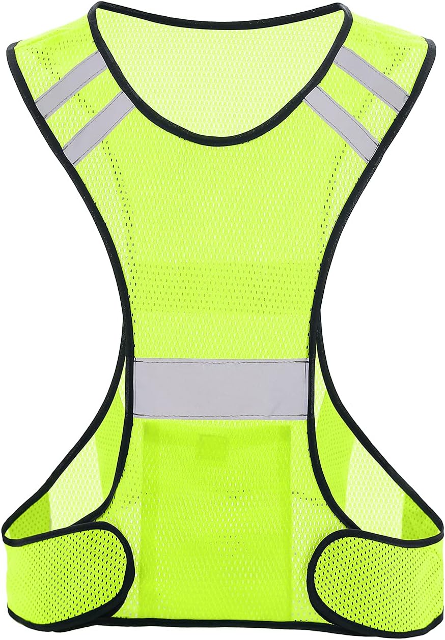 Reflektierende Laufweste, Gut Sichtbare Laufbekleidung Mit Großer Tasche