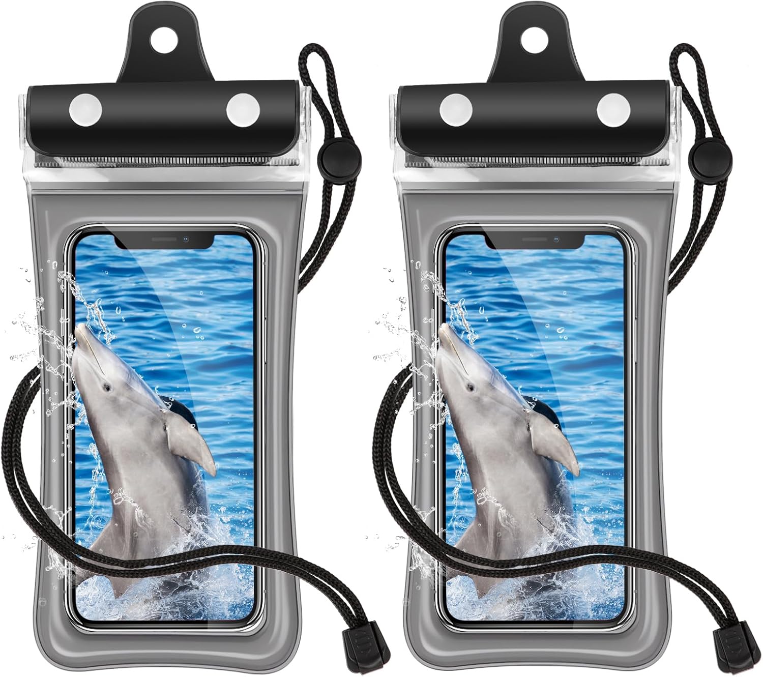 Wasserdichte Handyhülle, 2er-pack, 7-zoll-unterwasserhülle, Ipx8, Wasserabweisende Hülle Zum Schwimmen Und Baden, Kompatibel Mit Iphone 14, 13 Plus, Pro Max/galaxy S22