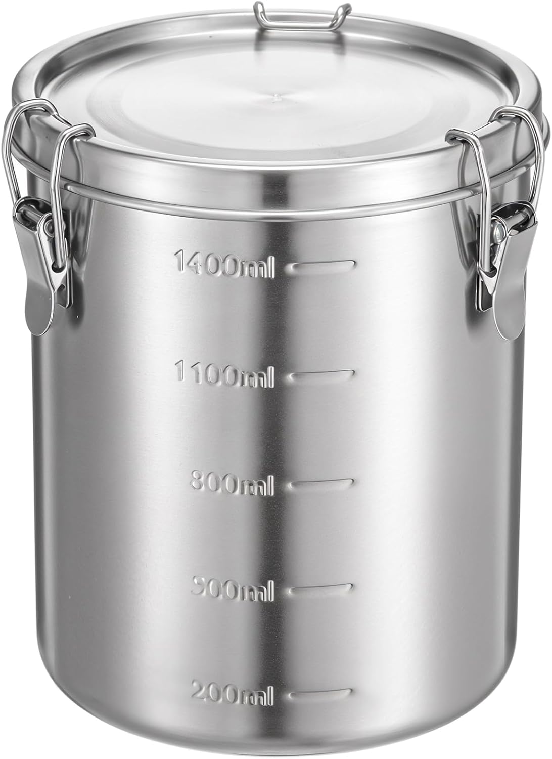 Kaffeedose Aus Edelstahl Für Gemahlenen Kaffee 100 % Luftdichter Metall-lebensmittelbehälter Mit Auslaufsicherem Deckel – Hält Kaffeebohnen, Zucker Und Tee Monatelang Frisch (1650 Ml)