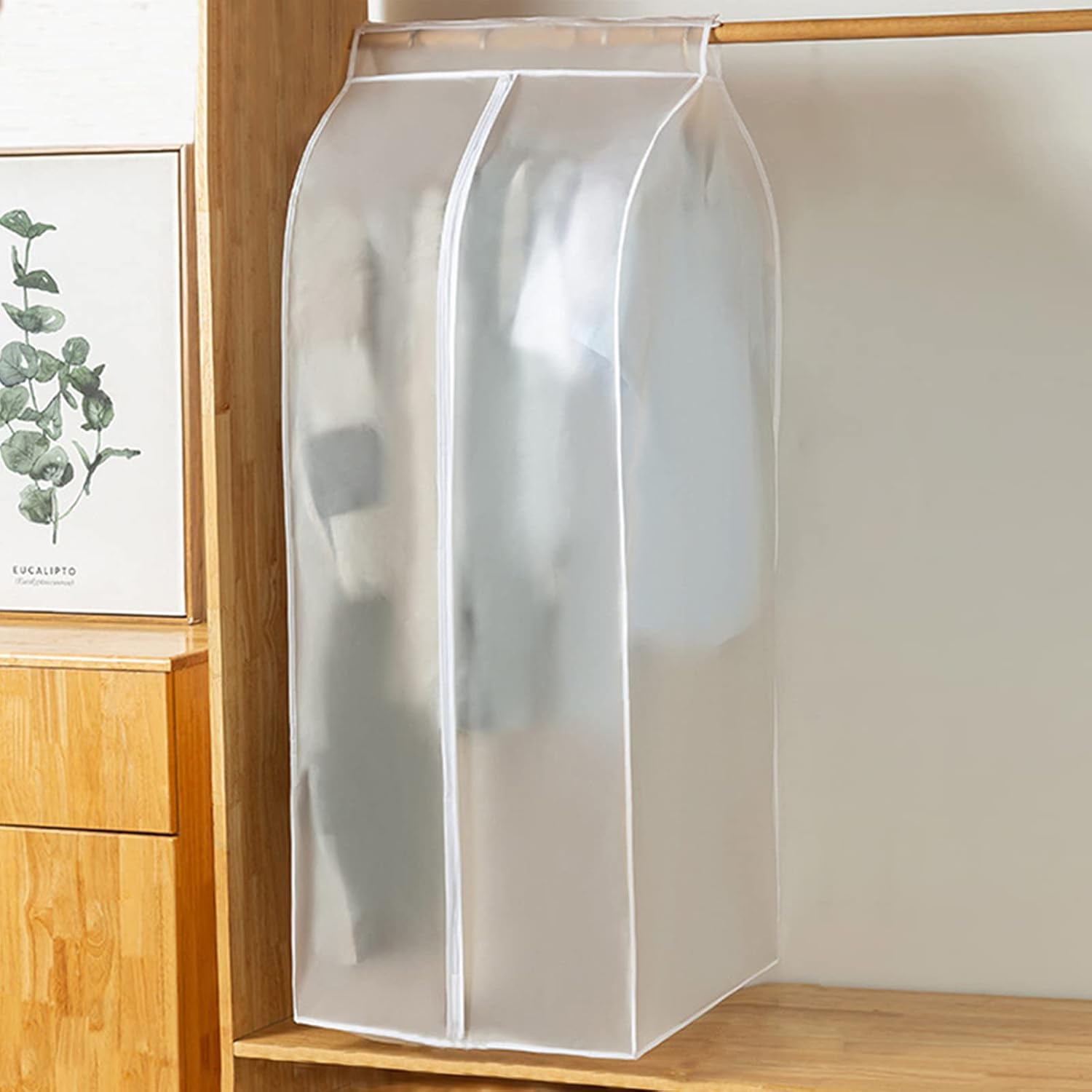 Transparenter, Mottensicherer Kleidersack, Großer Hängekleidersack Mit Wasserdichtem, Feuchtigkeits- Und Staubabweisendem Reißverschluss (60 X 50 X 120 Cm)