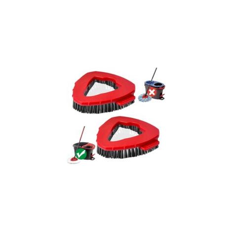 Set Mit 2 Scheuerbürsten Für Vileda Turbo Easywring, Ersatzkopf Für Bad- Und Küchenfliesen - Crezuo