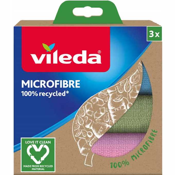 Vileda Mikrofasertuch 100% Recycelt 3 Stück.