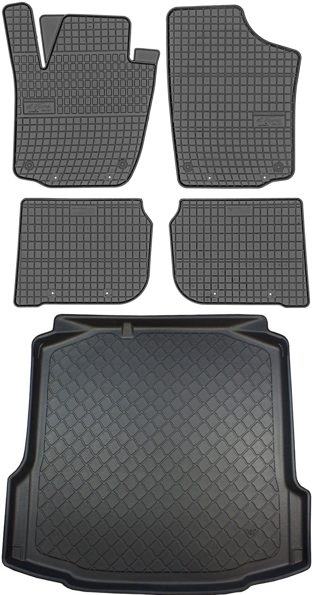 Seat Toledo Iv Schrägheck (02.2013–05.2019) – Set: Gummifußmatten + Kofferraummatte