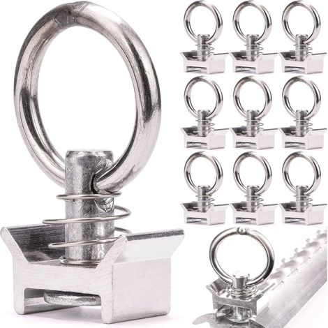 Packung Mit 10 Einfach Zu Befestigenden Zurrgurten, Sicherungsstift Mit Ring, Lkw-zurrschiene, Flugzeug-zurrschiene