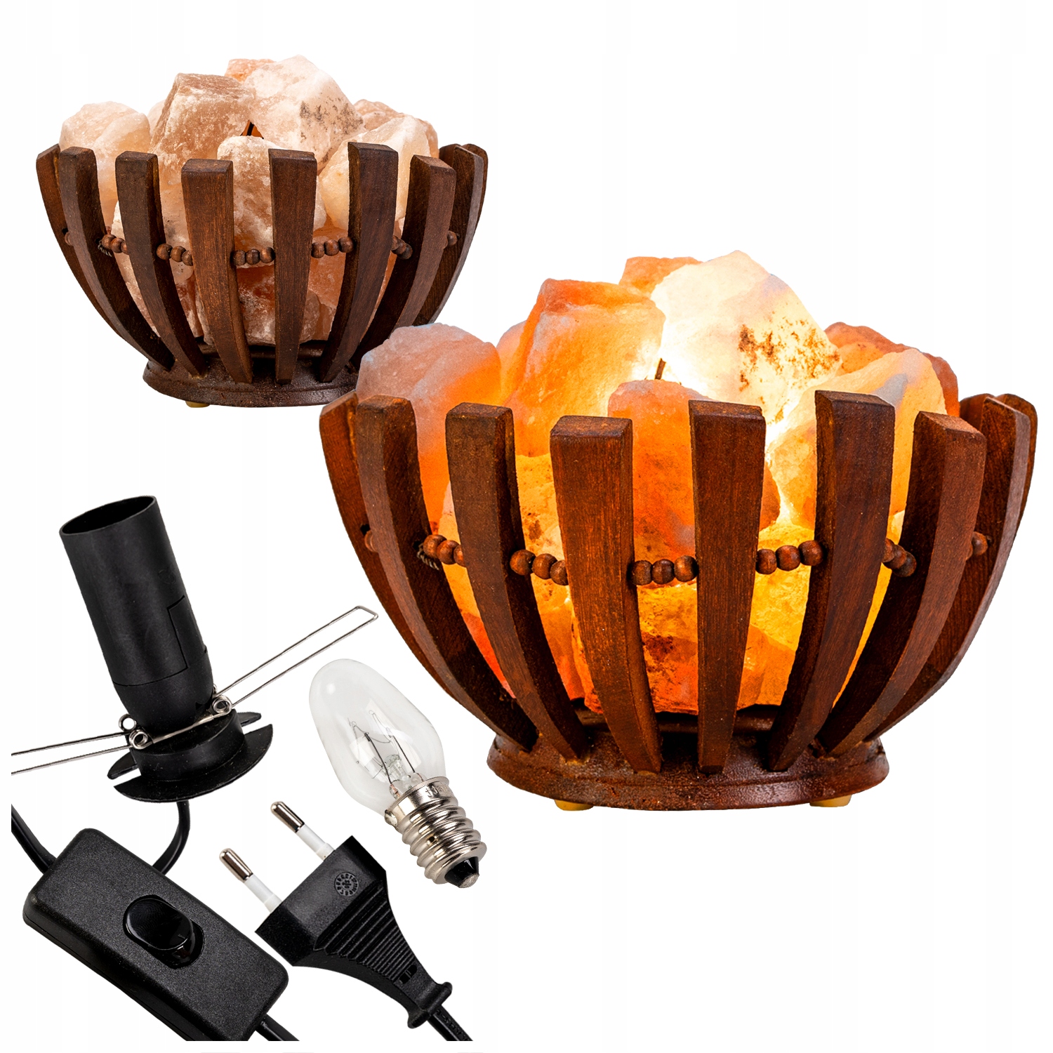 Salzkristalllampe (2-3 Kg), Holzschale Mit Himalaya-salz, Luftionisator
