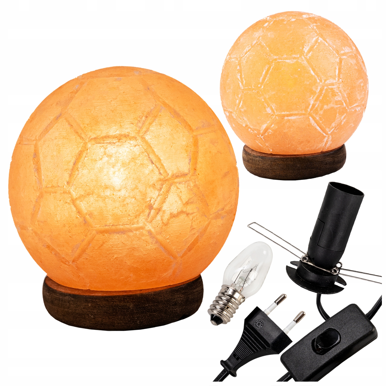 Salzlampe – Runder Fußball, Natürlicher Himalaya-salz-ionisator, Fussball