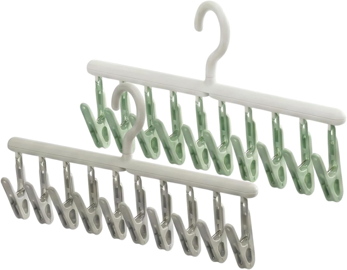 Set Mit 2 Faltbaren Und Tragbaren Sockentrocknern (reisegröße) – Mini-wäschetrockner Mit 20 Rutschfesten Clips – Platzsparender Organizer Für Unterwäsche, Hosen Und Babykleidung