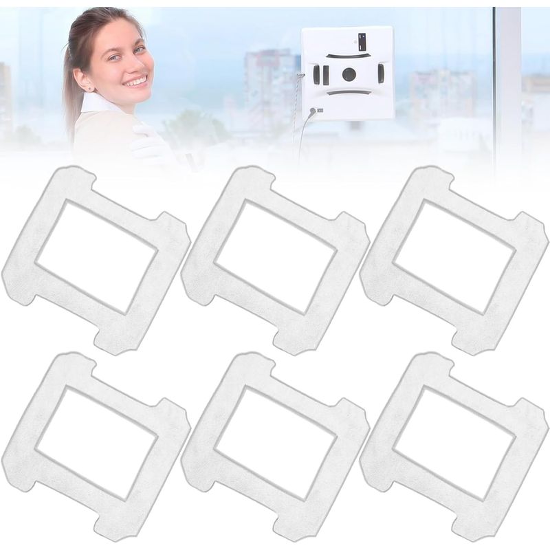 6er-set Reinigungstücher Für Ecovacs Winbot: Wiederverwendbare Und Waschbare Reinigungstücher Für Den Ecovacs Winbot W1 Pro Fensterreinigungsroboter. Ersatztuch Für Winbot W1.