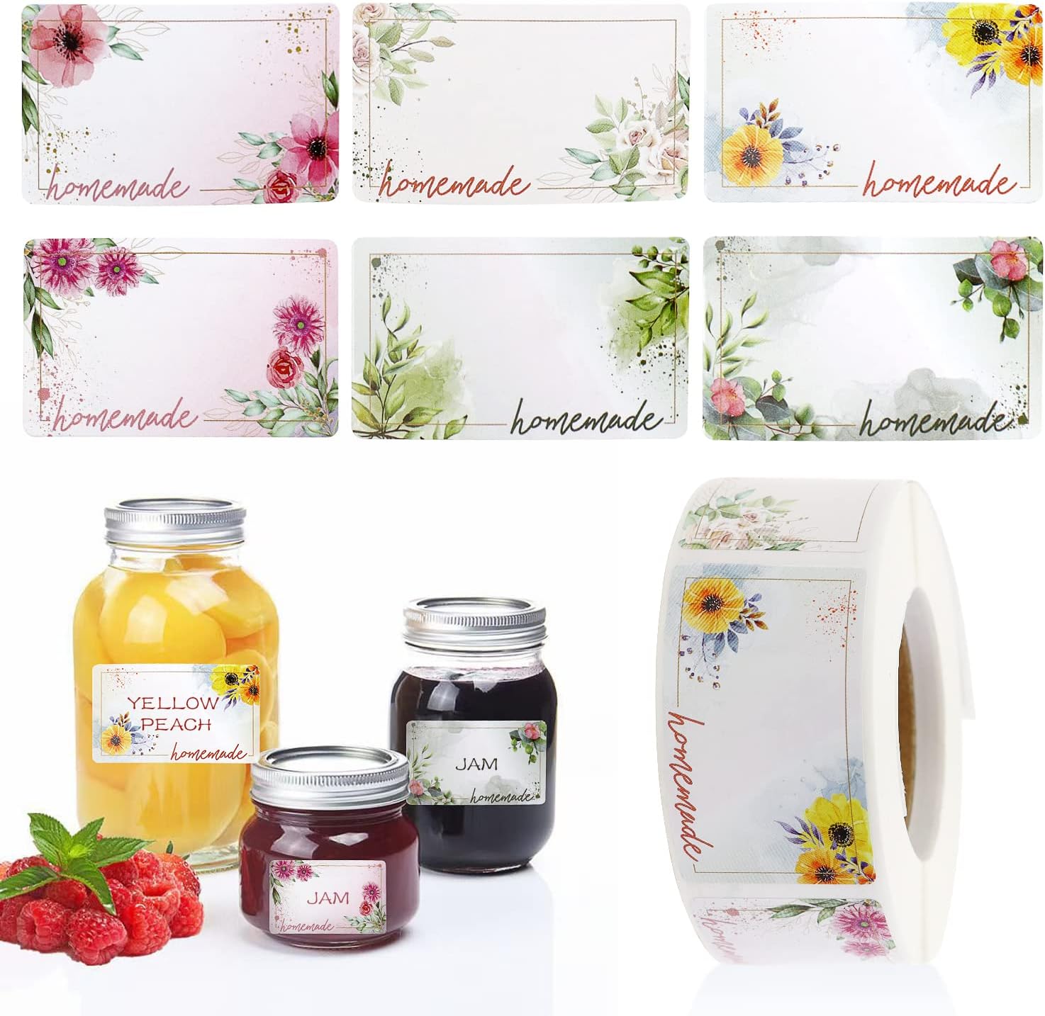 Selbstklebende Etiketten Für Marmeladengläser, Selbstgemachte Aufkleber, Etiketten Für Aprikosenmarmelade, Küchengläser, Flaschen, Weihnachts-, Hochzeits- Oder Geburtstagsgeschenk