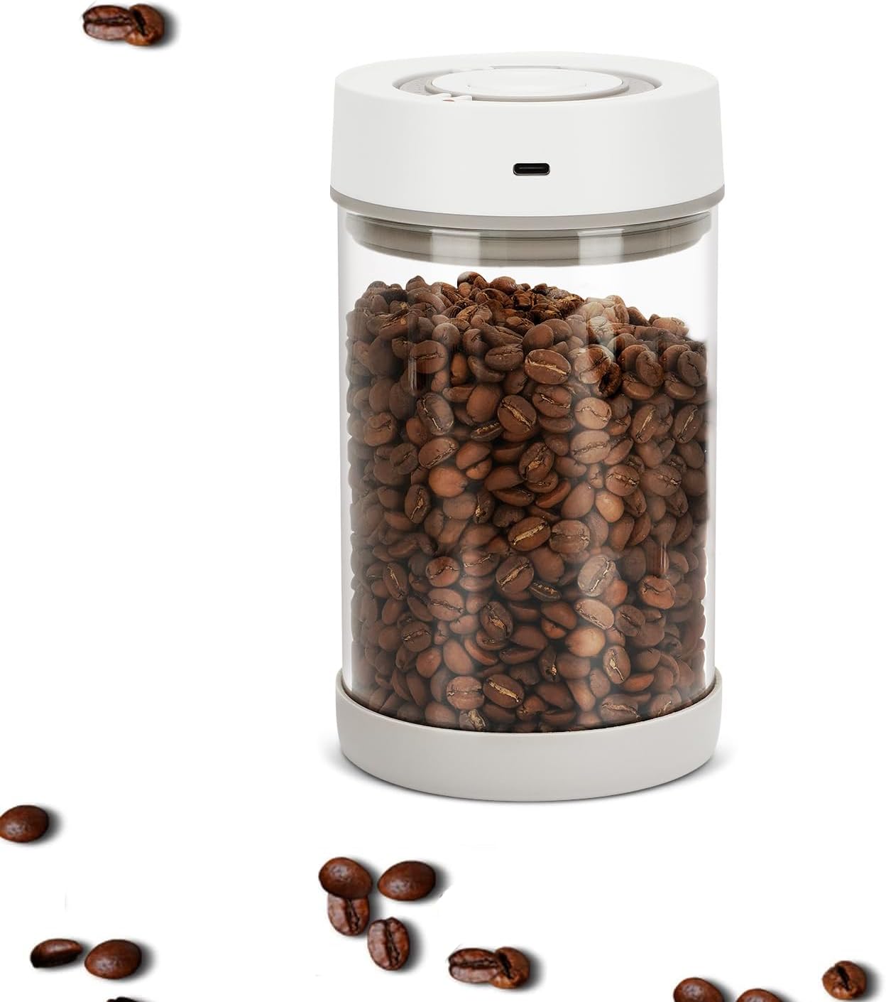 Automatischer Vakuum-kaffeebehälter – 950 Ml Luftdichter Behälter Für 300 G Kaffeebohnen, Ein-knopf-bedienung Und Datumsanzeige, Kaffeebohnen-aufbewahrungsbehälter, Auslaufsicherer Vakuumbehälter