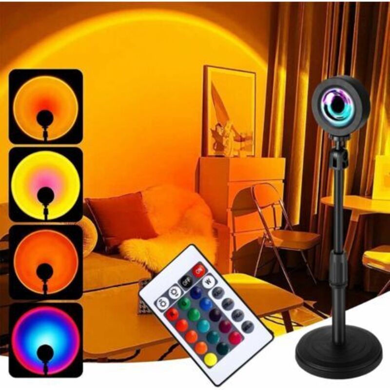 [niemals Verwendet] Sonnenuntergangslampe, Led-nachtlicht, Neonprojektor, Led-gaming-lampe, Rgb-tisch-/nachttischlampe, Ambiente-dekoration Für Mädchenzimmer, Ästhetische Raumdekoration