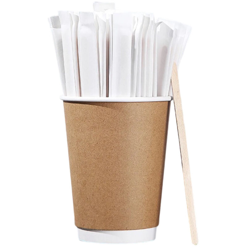 Einweg-rührstäbchen Aus Naturholz Für Kaffee Und Cocktails – 100er-packung, 14 Cm, Einzeln Verpackt – Ideal Für Alle Getränke – Ulisem