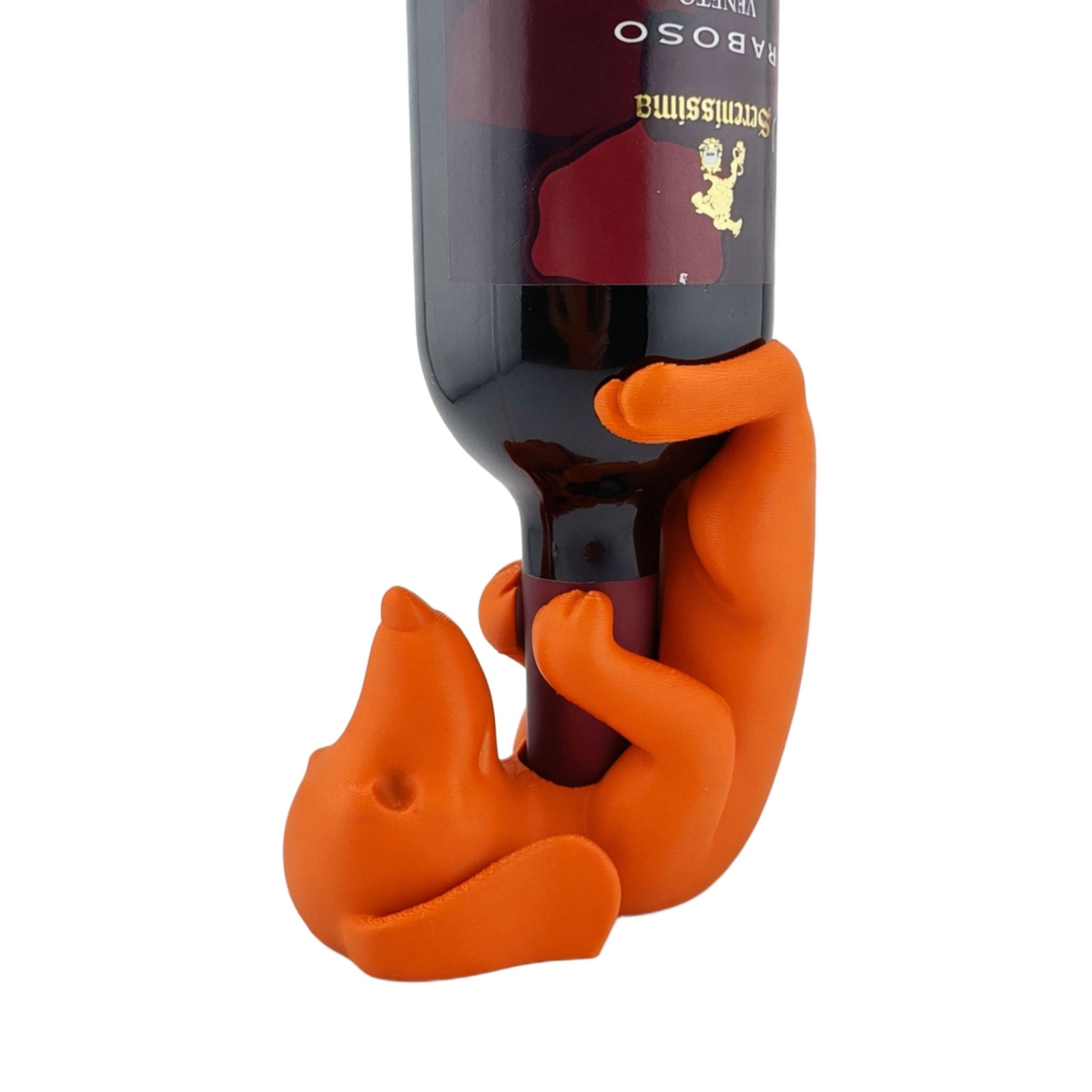 Flaschenhalter In Form Eines Orangefarbenen Dackels, Wein-/ölregal, Küchendekoration