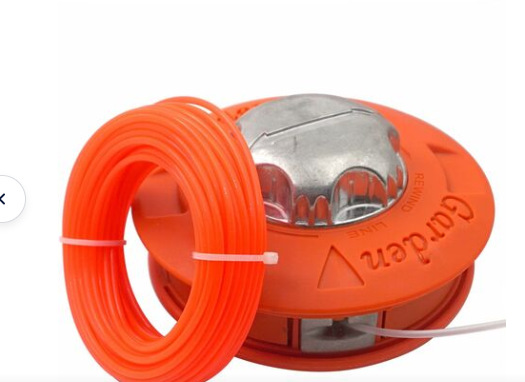 M10 X 1,25 Mm Ersatz-spulenkopf Für Freischneider – Linksgewinde Mit 15 M X 2,4 Mm Faden – Orange Farbe