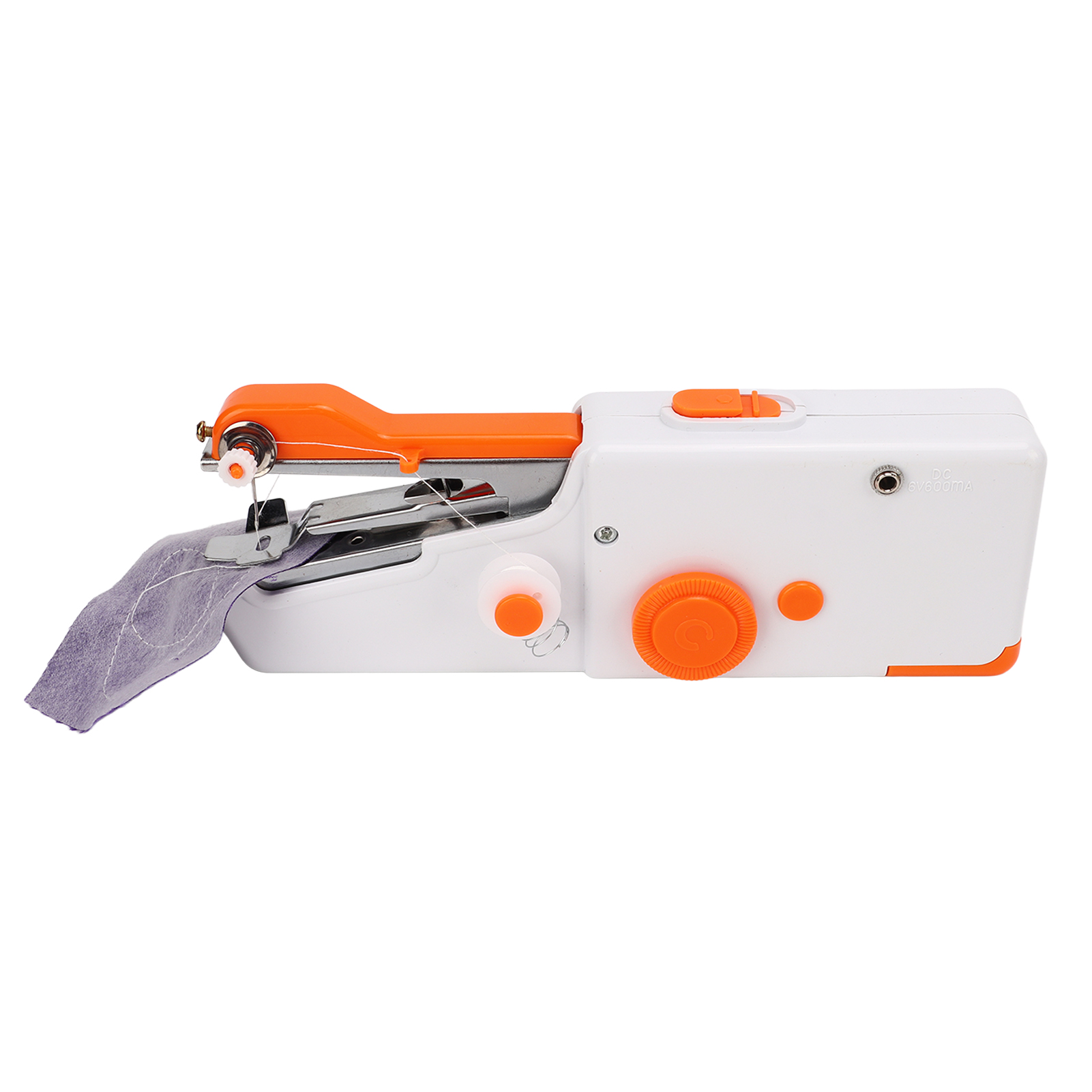 Tragbare Orangefarbene Nähmaschine, Ergonomische Mini-elektronähmaschine Für Reisen Und Zuhause. Ideal Für Heimwerkerprojekte, Reisen Und Den Familiengebrauch.