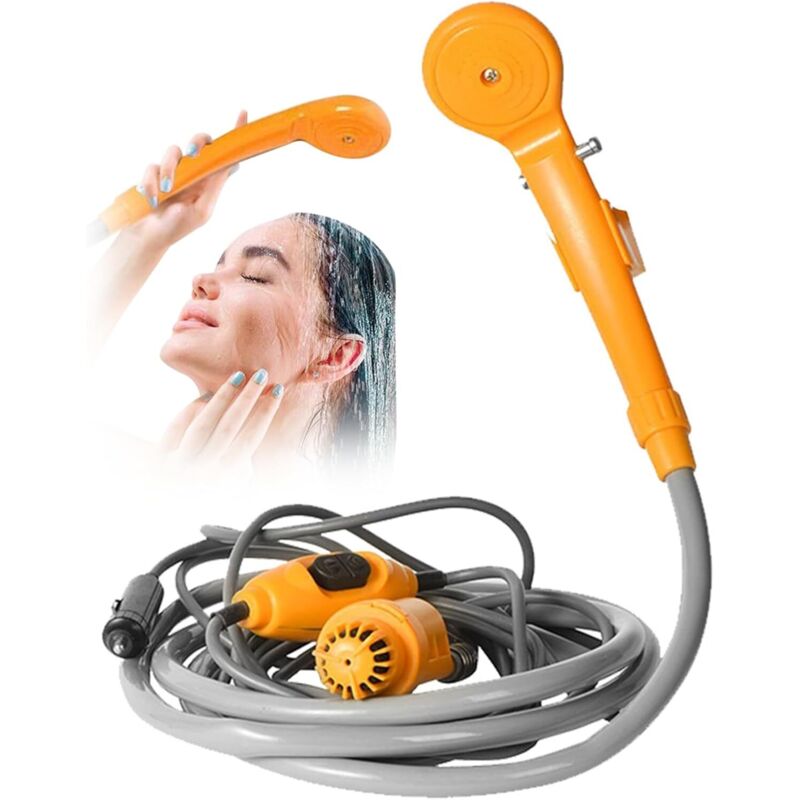Autodusche, Tragbare Dusche Fürs Camping, 12 V, Outdoor-reisedusche, Komplettes Tragbares Duschset Fürs Auto, Reiseduschset Fürs Camping