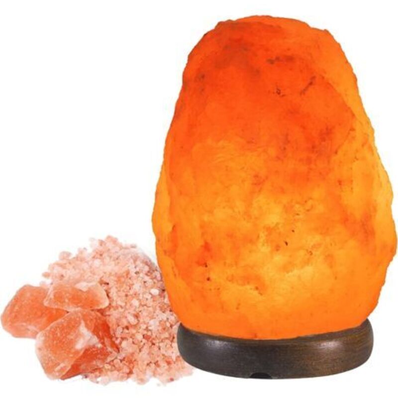 [niemals Verwendet] Natürliche Himalaya-salzlampe – Einzigartige Handarbeit Mit Holzsockel, 1–2 Kg