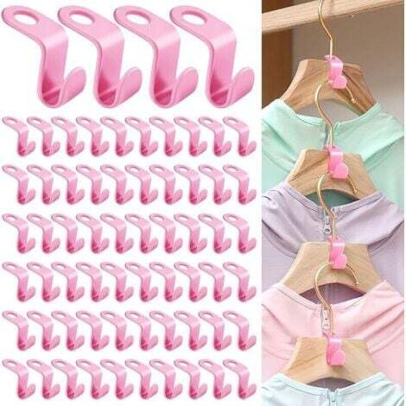 [niemals Verwendet] (pink) 64 Stück Kleiderbügelhaken, Verbindungshaken Für Kleiderbügel, Hängehakenverbinder, Mini-kaskadenkleiderbügel, Platzsparend Im Kleiderschrank