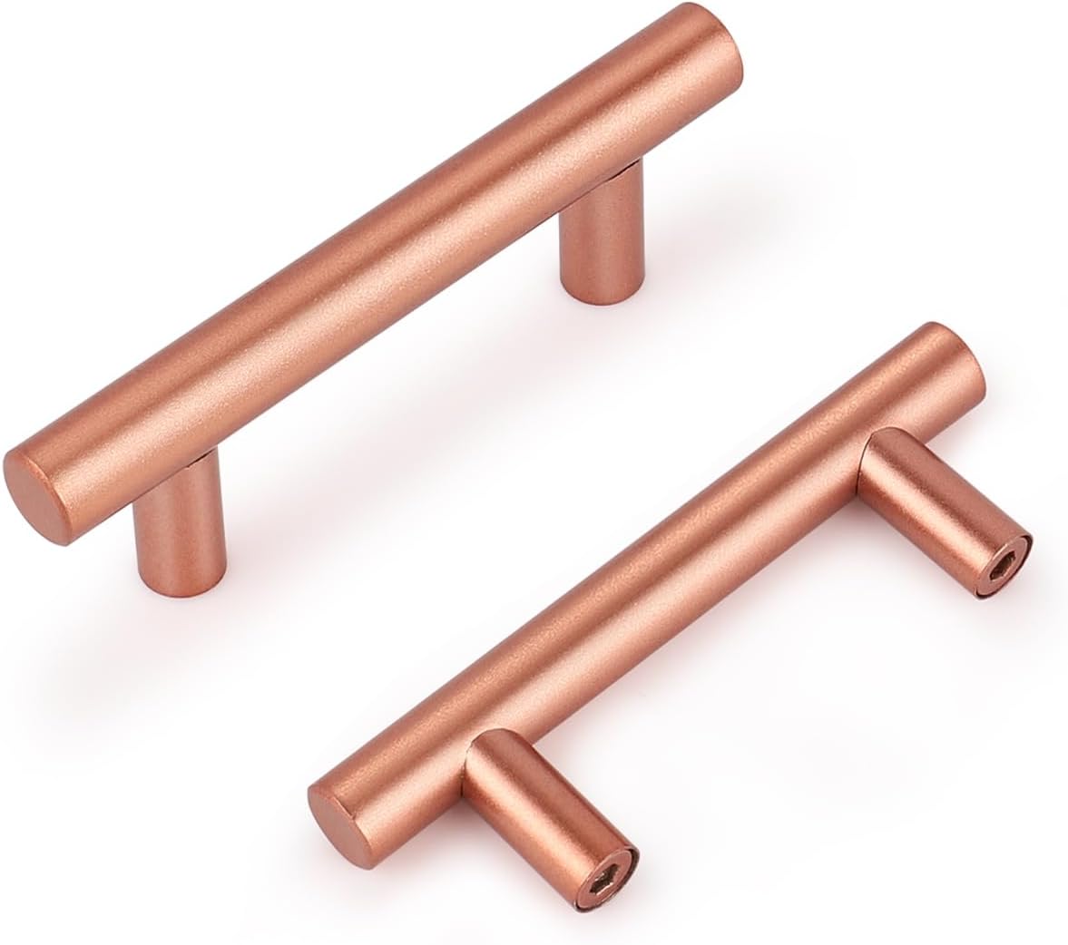 Möbelgriffschiene Für Schrankschubladen, Stahl, 100 Mm, 10 Stück, Roségoldfarben