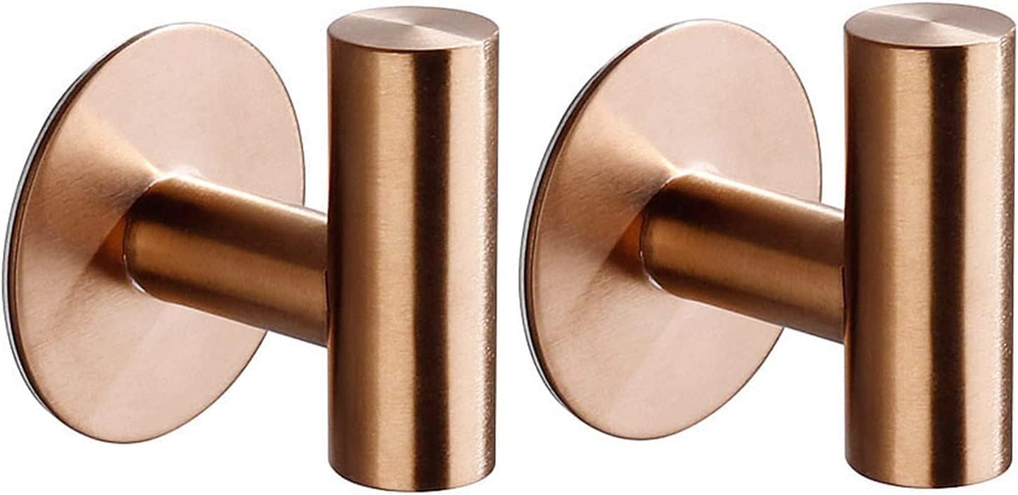2er-pack Selbstklebende Handtuchhaken, Edelstahl Sus 304, Für Zuhause Und Büro (roségold).