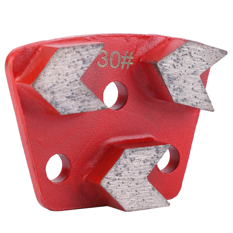 Set Aus 3 Trapezförmigen Diamantschleifscheiben, Körnung 30, Metallbindung.