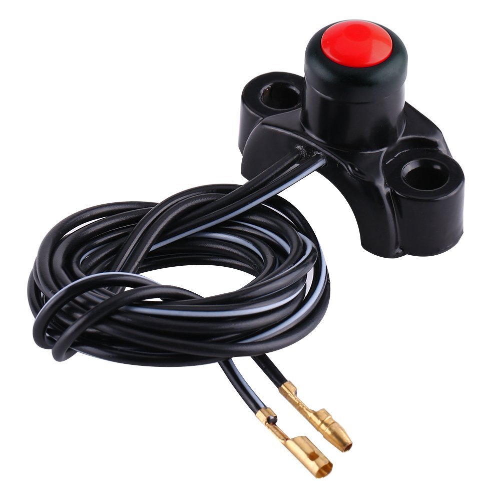 22-mm-lenkermotorschalter, Universeller Motorradmotor-stoppknopf Für Fahrrad, Atv Und Quad (rot)