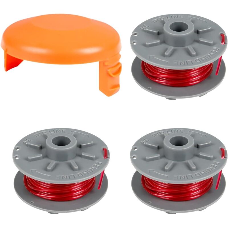1,6-mm-ersatzspule Für Gardena Turbo Smallcut 2401 Freischneider – 3 Spulen + 1 Schutzkappe 5328-20, 6,1 M