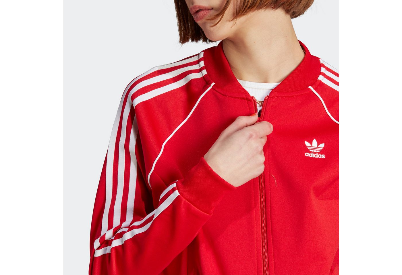Adidas Adicolor Classics Sst Sweatshirt Für Damen, Rot, Ik4032, Größe Xs