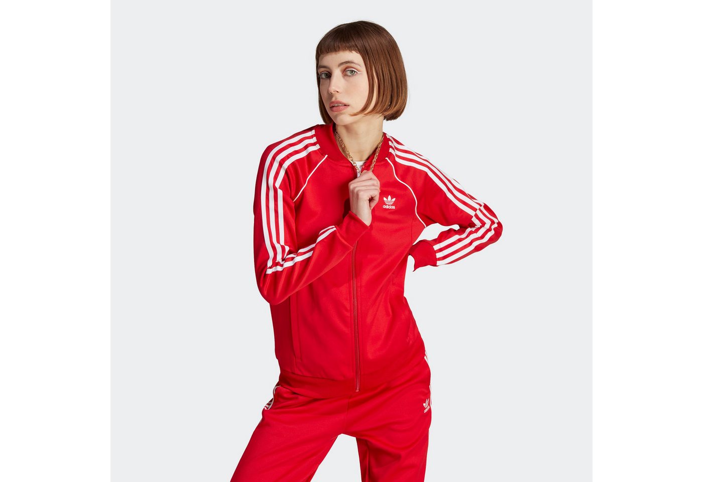 Adidas Adicolor Classics Sst Sweatshirt Für Damen, Rot, Ik4032, Größe Xs Bild 4