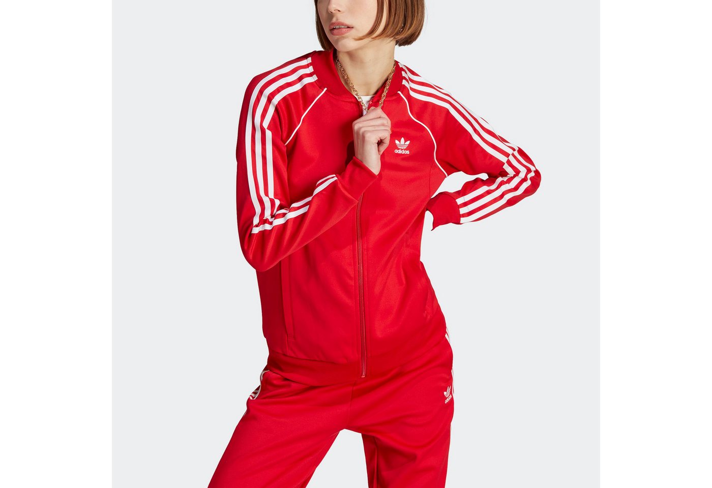 Adidas Adicolor Classics Sst Sweatshirt Für Damen, Rot, Ik4032, Größe Xs Bild 5