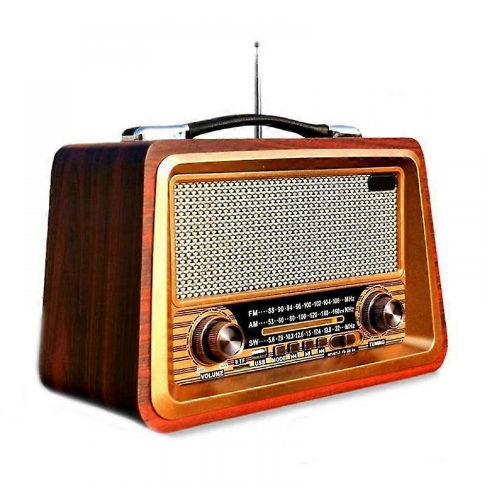 Retro-tragbares Radio Mit Kabellosem Bluetooth-lautsprecher, Stereo-am/fm-radioempfänger, Usb-, Tf-, Aux- Und Mp3-anschluss, Klassisches Modell
