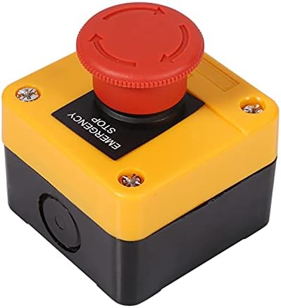 Not-aus-taster, 660 V 10 A Drucktaster, Sofortstoppschalter, Kunststoffgehäuse, Roter Pilz-not-aus-taster