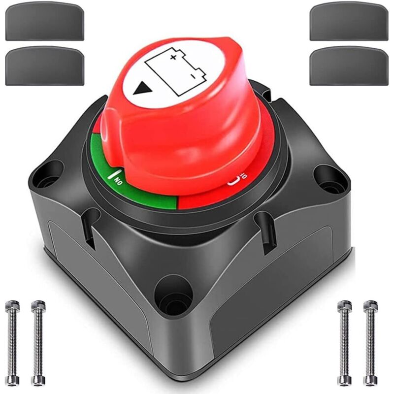 Batterieschalter, Batterietrennschalter, 12v/24v-hauptschalter, 1-2-batterie-hauptschalter (beide Aus), 300/1000a-leistungsschalter Für Boot, Motorrad, Yacht