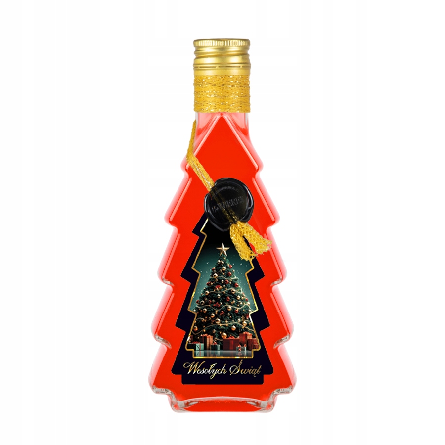 Weihnachtsbaum-glasflasche, 500 Ml, Handdekoriert, Für Liköre, Wein, Saft