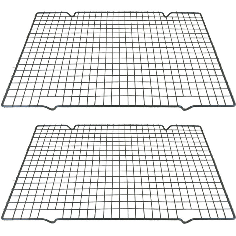 Küchen-kühlroste, 2er-set, Edelstahl, 25,4 X 38,1 Cm, Passend Für Biskuitrollen-tabletts - Ulisem