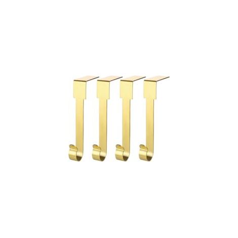 Set Mit 4 Weihnachtsstrumpfhaltern, Metallhaken Zum Aufhängen Von Strümpfen, Zur Anbringung Am Kamin
