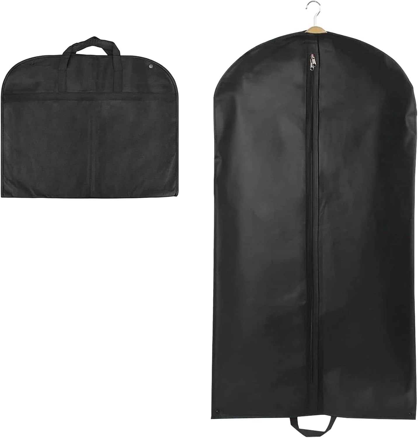Kleidersack Zum Aufhängen, 60 X 120 Cm, Wasserdichte Und Staubdichte Kleiderhülle Mit Reißverschluss, Atmungsaktiver Anzugsack Für Jacken, Hemden Und Kleider (schwarz)
