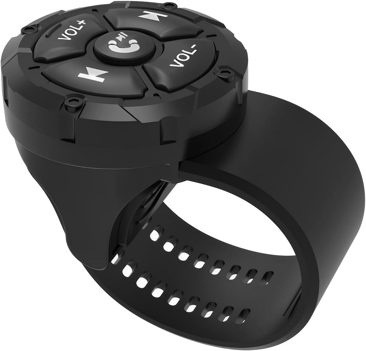 Bluetooth-medientasten-fernbedienung, Wasserdichter Kabelloser Musikcontroller Für Auto, Fahrrad, Motorrad, Lenkradsteuerung, Kompatibel Mit Iphone/android-smartphones, Schwarz