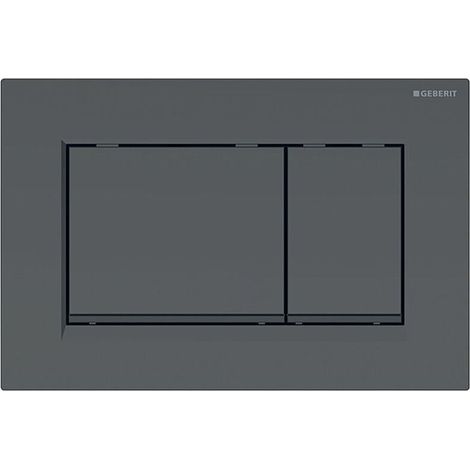 Sigma 20 Square Betätigungsplatte 115883161 Platte/taste Schwarz Matt, Streifen Schwarz, Für 2-mengen-spülung, Kunststoff