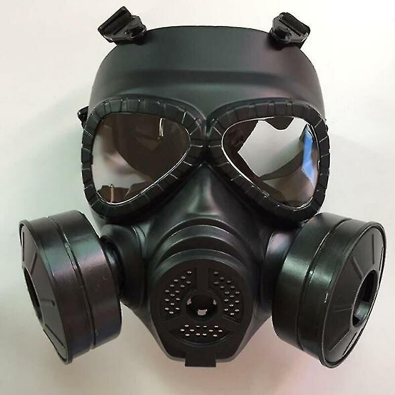 Taktische Schwarze Gasmaske Im Militärstil – Gesichtsmaske Zum Schutz Im Freien